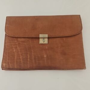 Aries Brand Elegant Brown Bovine Leather Portfolio
